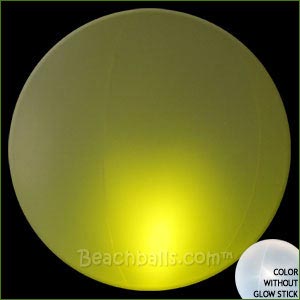 16'' Yellow Crystal Glow-Stick Beach Balls