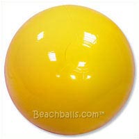 10'' Solid Yellow Beach Balls