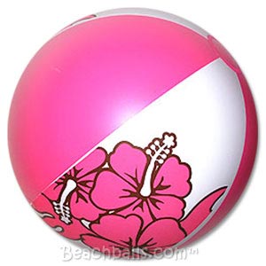 24'' Aloha Tropical Pink Beach Balls