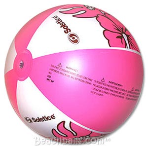 24'' Aloha Tropical Pink Beach Balls