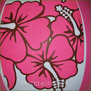 24'' Aloha Tropical Pink Beach Balls
