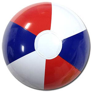10'' Red White & Blue Beach Balls