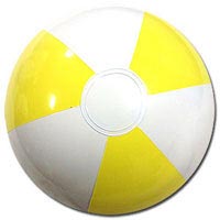 10'' Light Yellow & White Beach Balls