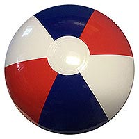 16'' Red White & Blue Beach Balls