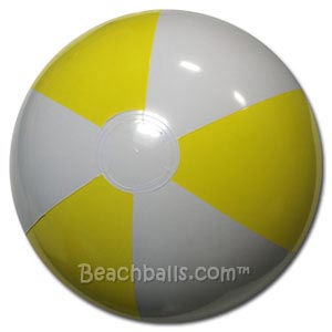 24'' Yellow & White Beach Balls