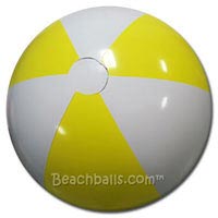36'' Light Yellow & White Beach Balls