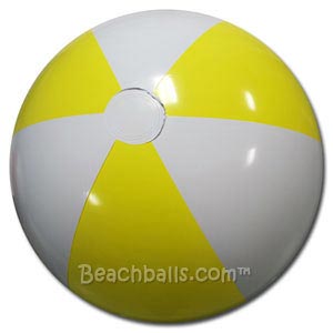 48'' Yellow & White Beach Balls