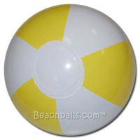 6'' Yellow & White Beach Balls
