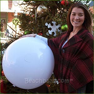 32'' Solid White Beach Balls