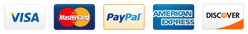 Visa - Master Card - Discover - American Express and PayPal Accepted
