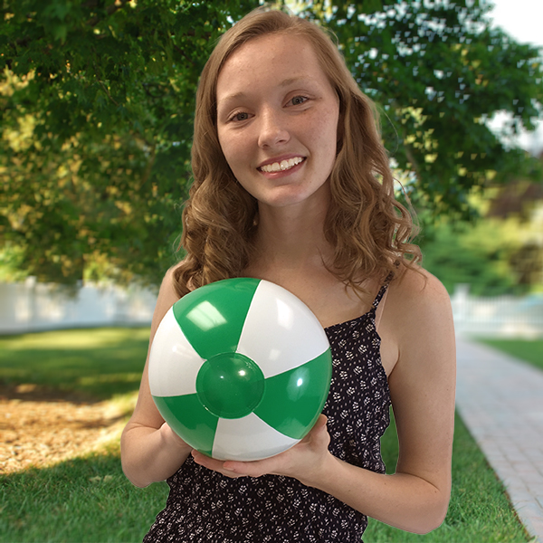12'' Green & White Beach Balls