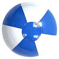 12'' Light Blue & White Beach Balls