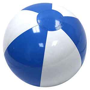 12'' Light Blue & White Beach Balls