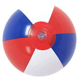 12'' Red White & Blue Beach Balls