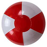 12'' Red & White Beach Balls