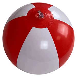 12'' Red & White Beach Balls