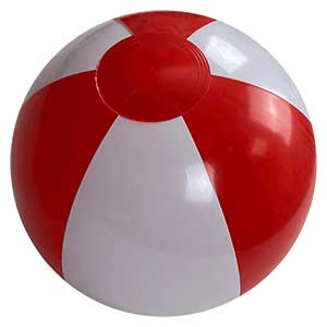 12'' Red & White Beach Balls