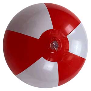 12'' Red & White Beach Balls