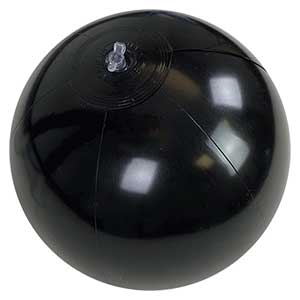 12'' Solid Black Beach Balls