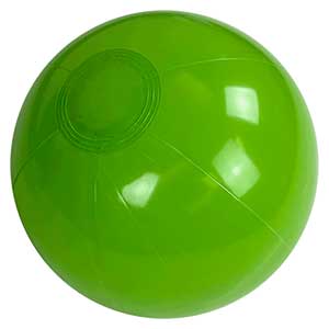 12'' Solid Lime Green Beach Balls