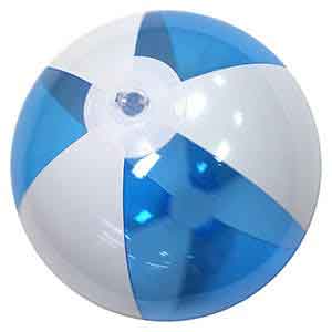 12'' Translucent Blue & White Beach Balls