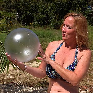 12'' Clear Shimmer Beach Balls