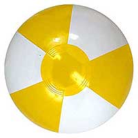 12'' Yellow & White Beach Balls