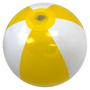 12'' Yellow & White Beach Balls