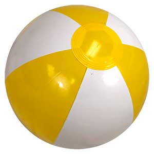 12'' Yellow & White Beach Balls