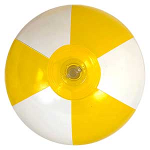 12'' Yellow & White Beach Balls