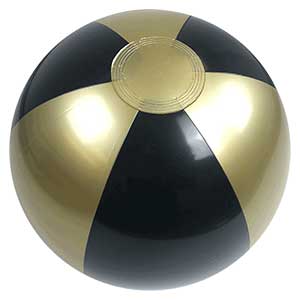 16'' Black & Gold Beach Balls