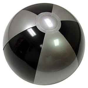 16'' Black & Silver Beach Balls