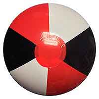25 / 48'' Red Black & White Beach Balls