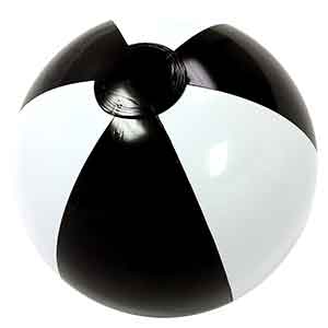 16'' Black & White Beach Balls