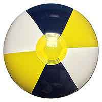 16'' Navy Yellow & White Beach Balls