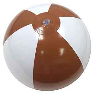 16'' Brown & White Beach Balls