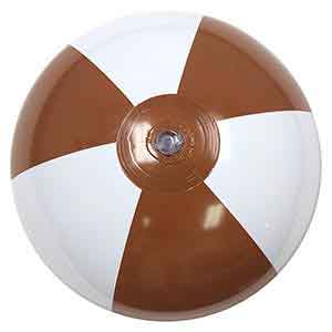 16'' Brown & White Beach Balls