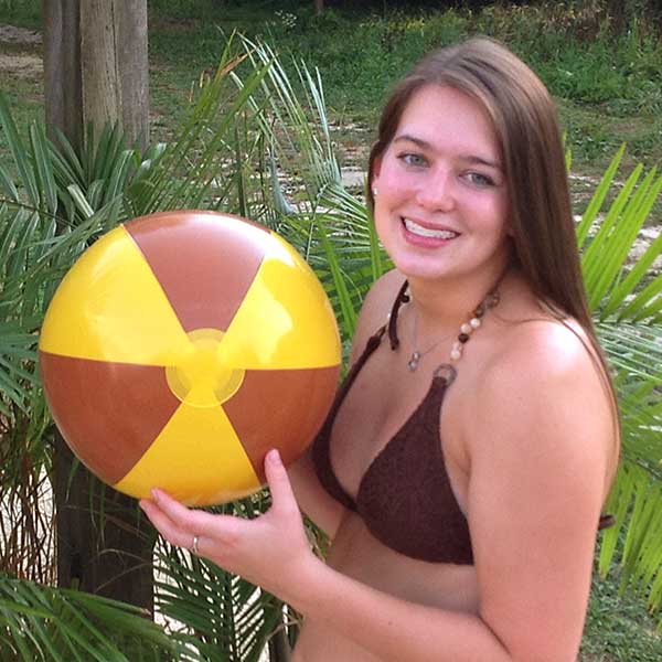 16'' Brown & Yellow Beach Balls