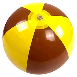 16'' Brown & Yellow Beach Balls