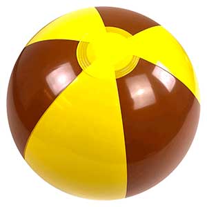 16'' Brown & Yellow Beach Balls