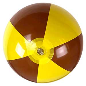 16'' Brown & Yellow Beach Balls