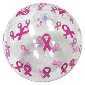 16'' Clear with Ribbons Beach Balls