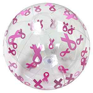 16'' Clear with Ribbons Beach Balls