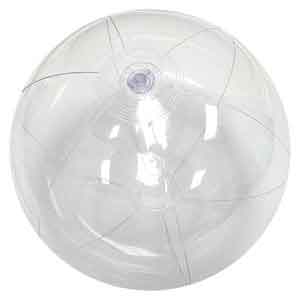 Clearance - 16'' Crystal Clear Beach Balls