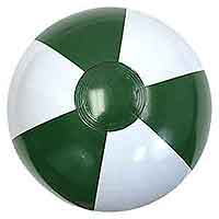 16'' Dark Green & White Beach Balls