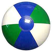 16'' Green Blue & White Beach Balls