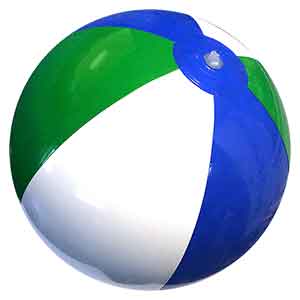 16'' Green Blue & White Beach Balls