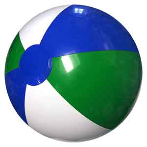 16'' Green Blue & White Beach Balls