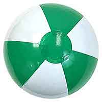 16'' Green & White Beach Balls