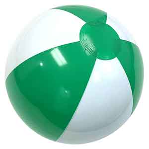 16'' Green & White Beach Balls